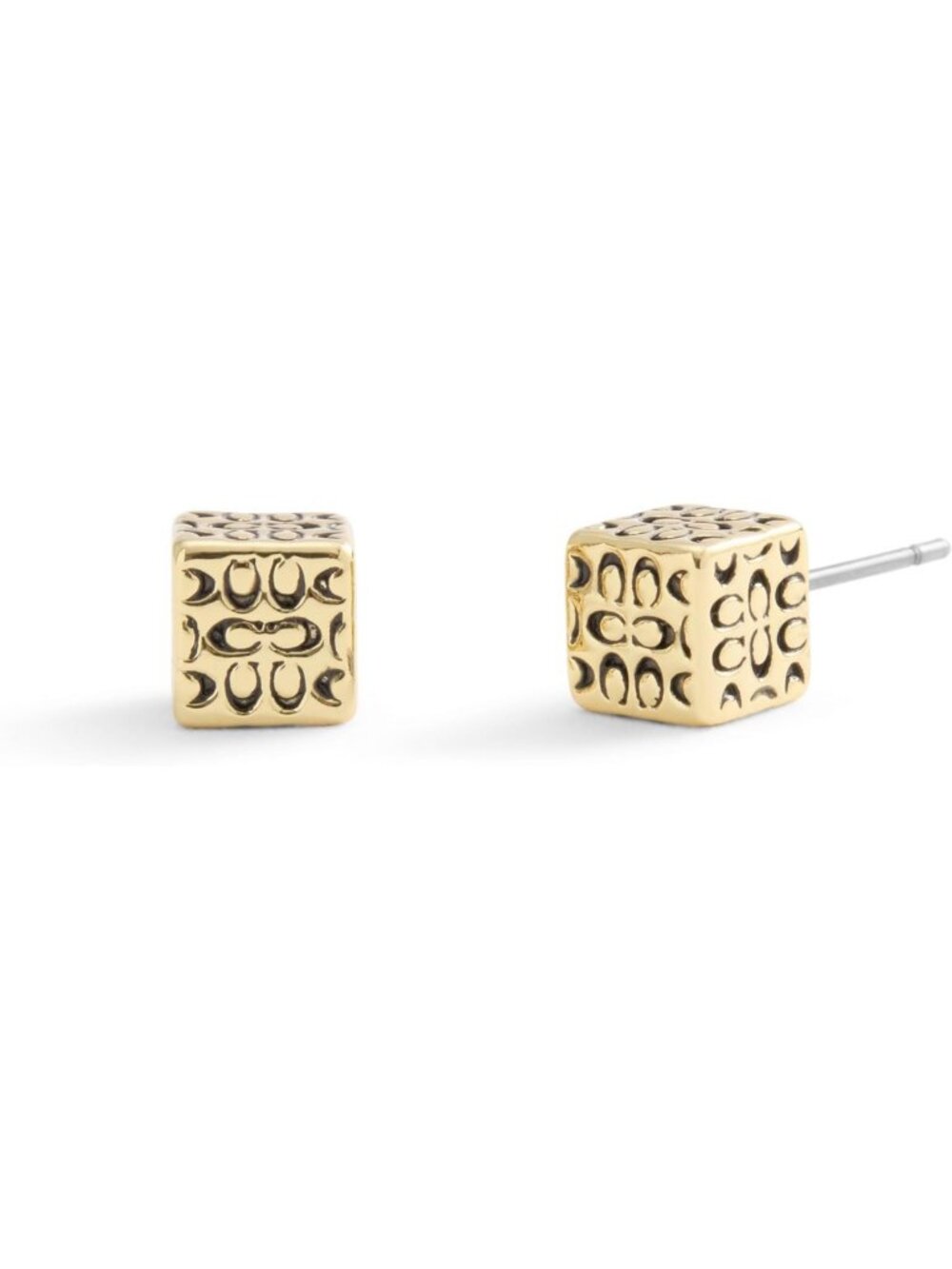 Stylish Women's Quilted Cube Stud Earrings - Elegant Fashion Jewelry Accessory